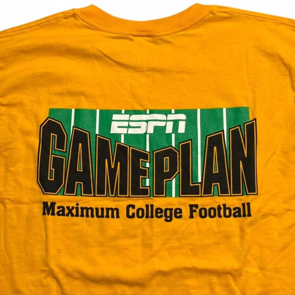 Fruit of the Loom ESPN Gameplan College Football T-Shirt Size L Gold